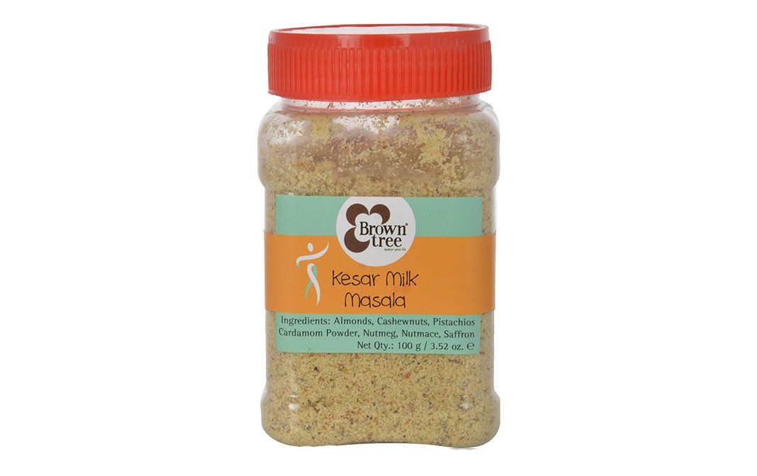 Brown Tree Kesar Milk Masala    Plastic Jar  100 grams